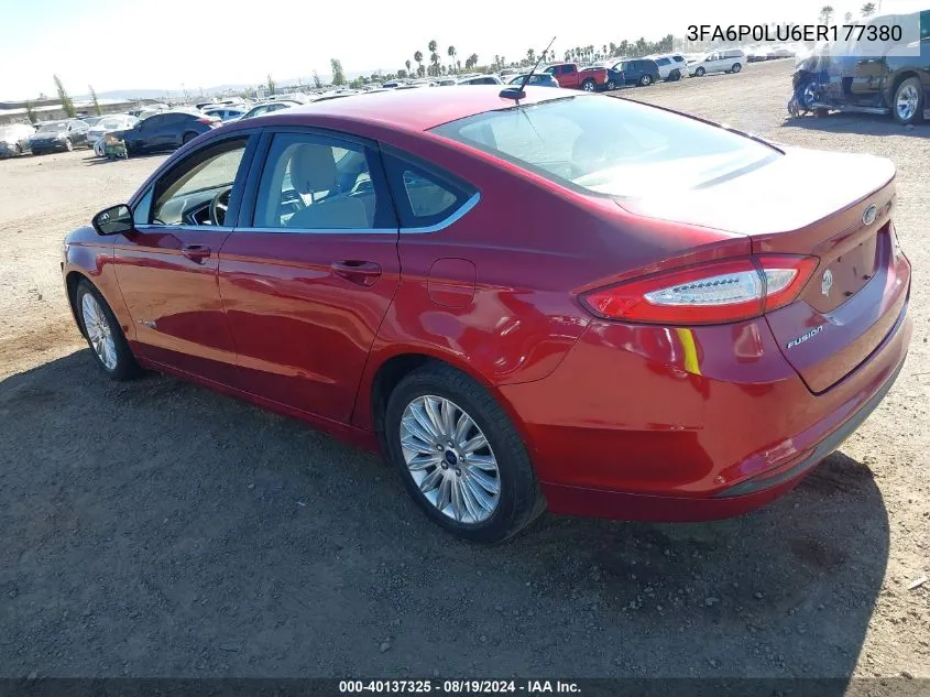 3FA6P0LU6ER177380 2014 Ford Fusion Hybrid Se