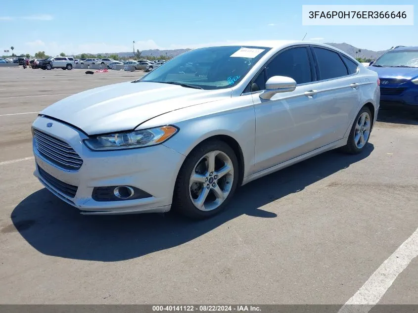 3FA6P0H76ER366646 2014 Ford Fusion Se