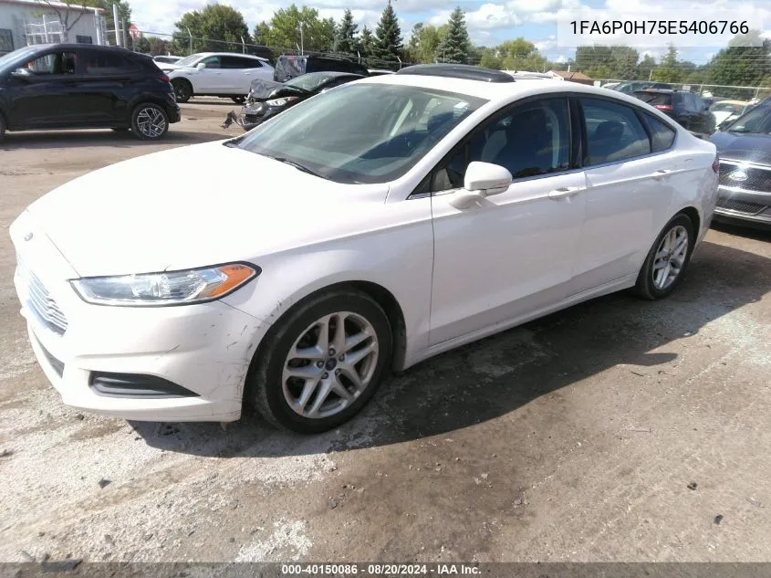 2014 Ford Fusion Se VIN: 1FA6P0H75E5406766 Lot: 40150086