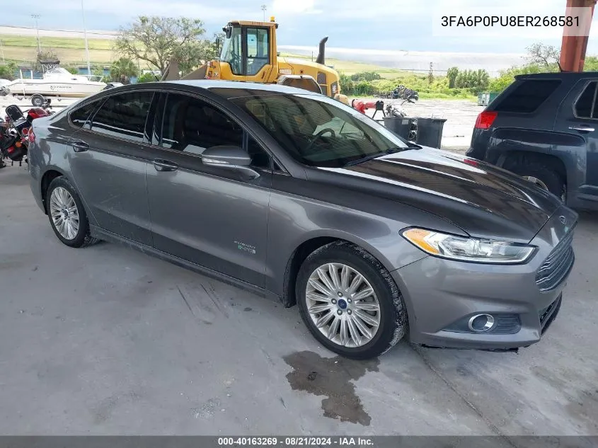 2014 Ford Fusion Energi Se Phev VIN: 3FA6P0PU8ER268581 Lot: 40163269