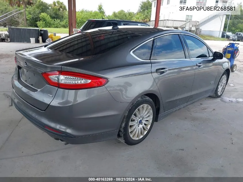 2014 Ford Fusion Energi Se Phev VIN: 3FA6P0PU8ER268581 Lot: 40163269