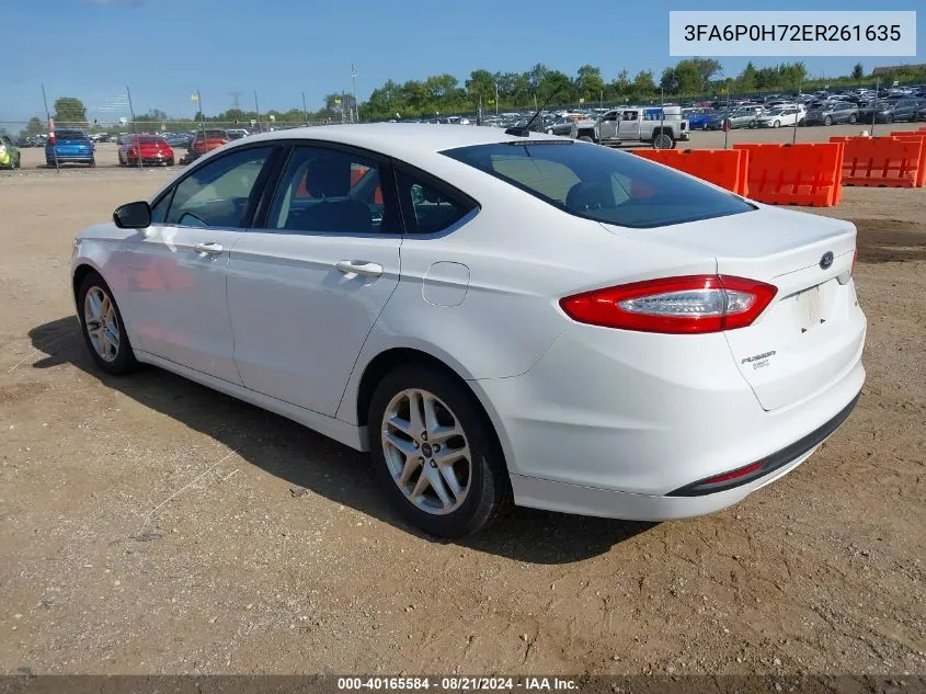 3FA6P0H72ER261635 2014 Ford Fusion Se