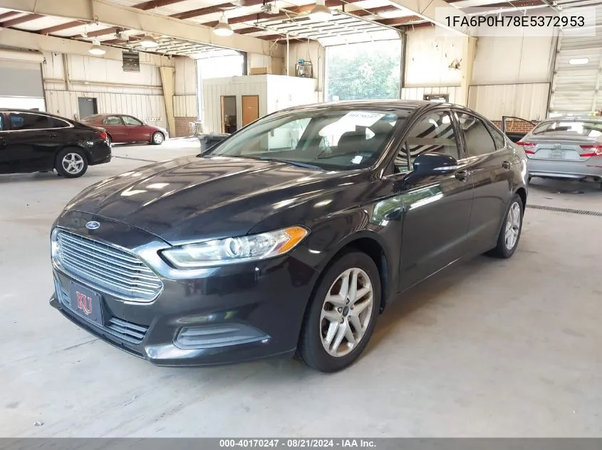 2014 Ford Fusion Se VIN: 1FA6P0H78E5372953 Lot: 40170247