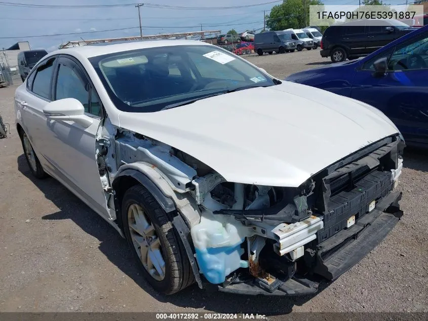 2014 Ford Fusion Se VIN: 1FA6P0H76E5391887 Lot: 40172592