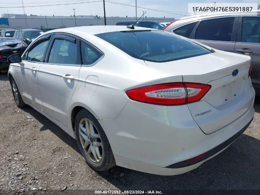 2014 Ford Fusion Se VIN: 1FA6P0H76E5391887 Lot: 40172592