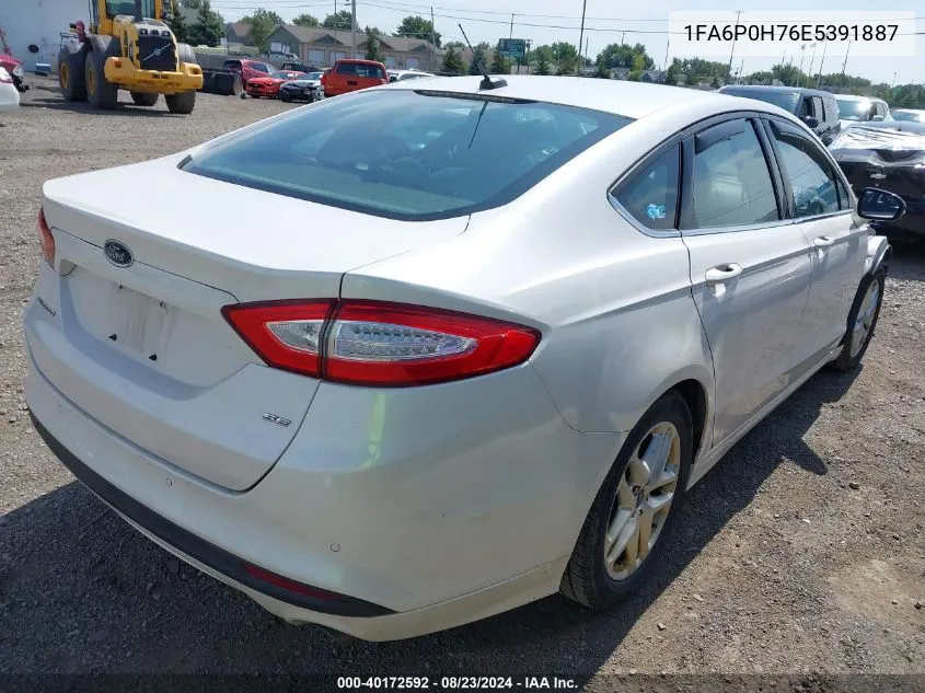 2014 Ford Fusion Se VIN: 1FA6P0H76E5391887 Lot: 40172592