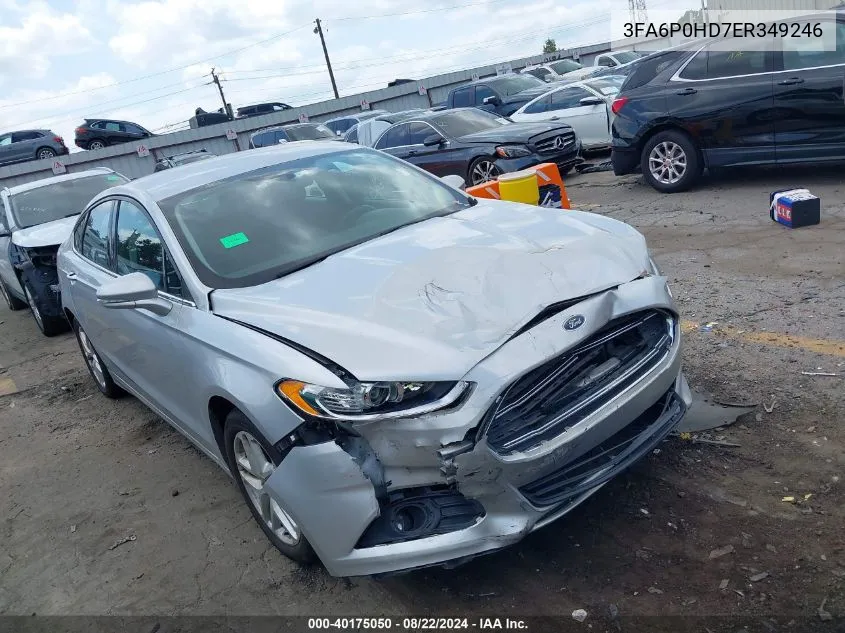 2014 Ford Fusion Se VIN: 3FA6P0HD7ER349246 Lot: 40175050