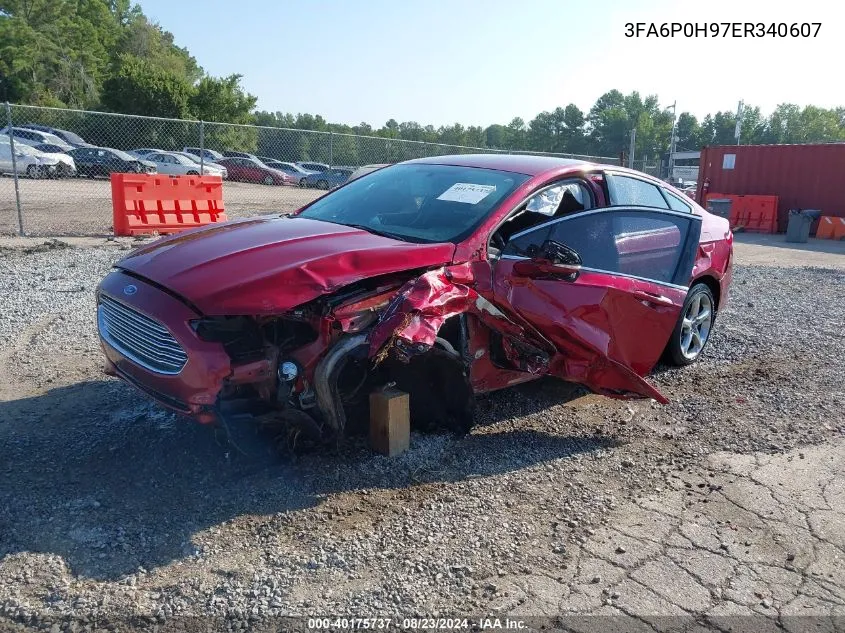 2014 Ford Fusion Se VIN: 3FA6P0H97ER340607 Lot: 40175737