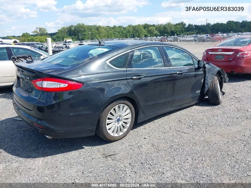 2014 Ford Fusion Energi Titanium VIN: 3FA6P0SU6ER383039 Lot: 40176888