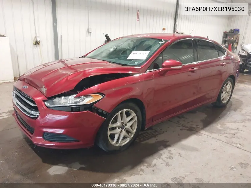 3FA6P0H7XER195030 2014 Ford Fusion Se