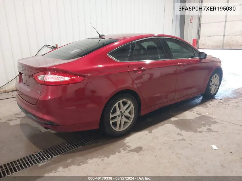 3FA6P0H7XER195030 2014 Ford Fusion Se