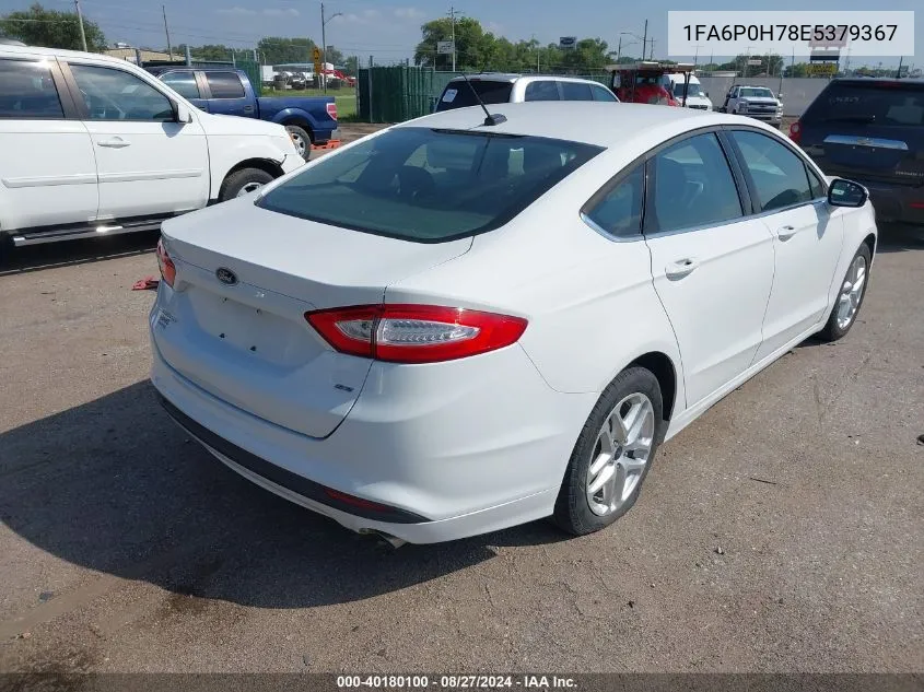 2014 Ford Fusion Se VIN: 1FA6P0H78E5379367 Lot: 40180100