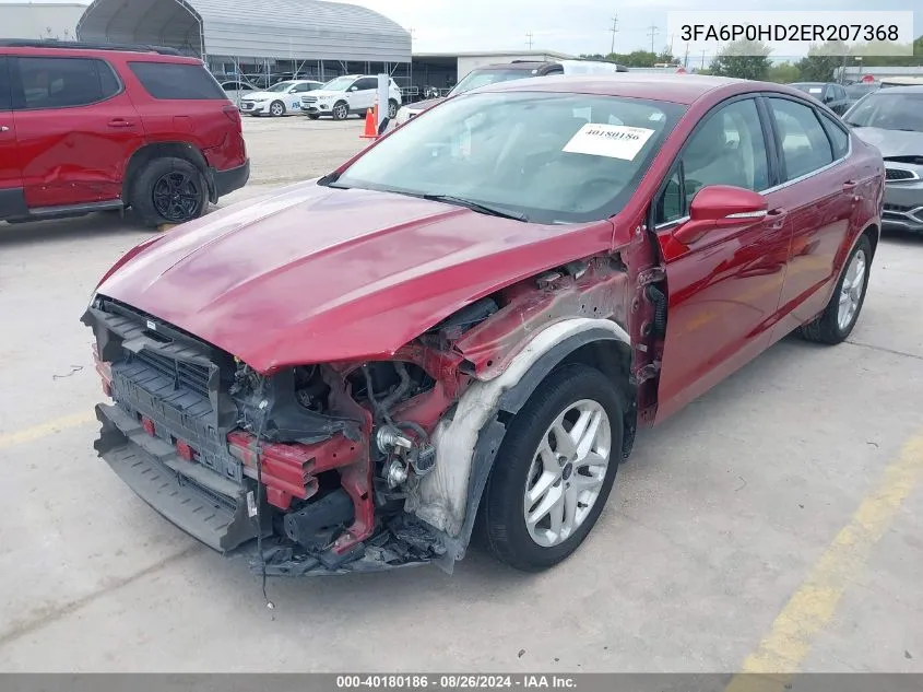 3FA6P0HD2ER207368 2014 Ford Fusion Se