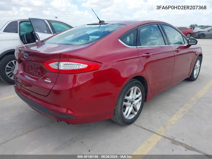 3FA6P0HD2ER207368 2014 Ford Fusion Se