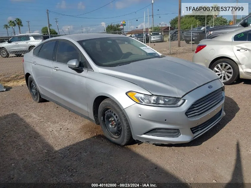 1FA6P0G70E5377999 2014 Ford Fusion S