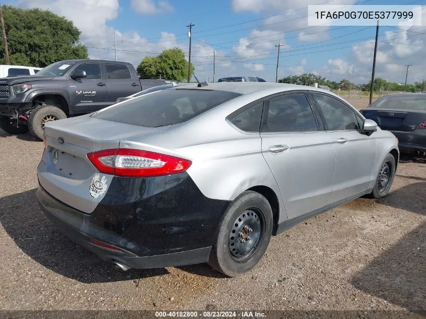 1FA6P0G70E5377999 2014 Ford Fusion S