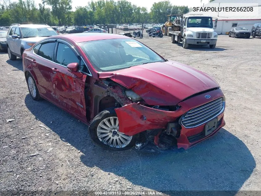 3FA6P0LU1ER266208 2014 Ford Fusion Hybrid Se