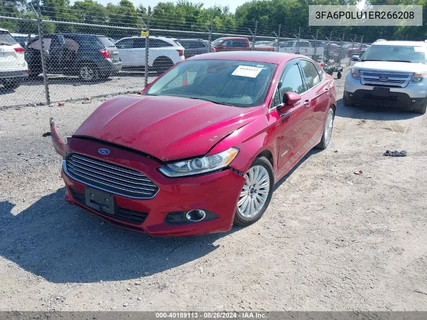 3FA6P0LU1ER266208 2014 Ford Fusion Hybrid Se