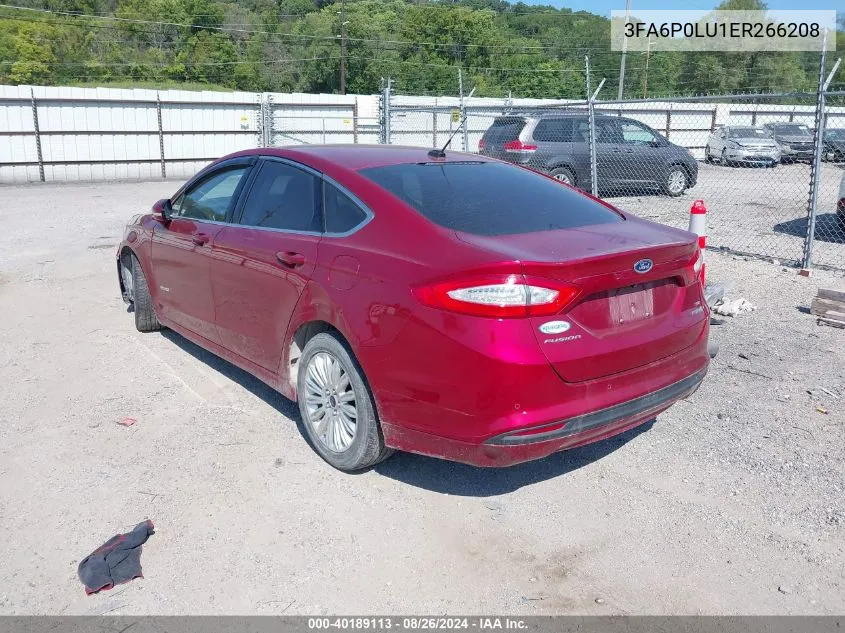 3FA6P0LU1ER266208 2014 Ford Fusion Hybrid Se