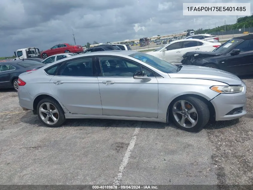 2014 Ford Fusion Se VIN: 1FA6P0H75E5401485 Lot: 40189676