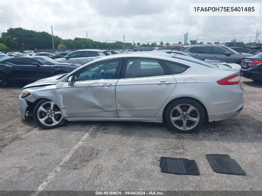 2014 Ford Fusion Se VIN: 1FA6P0H75E5401485 Lot: 40189676