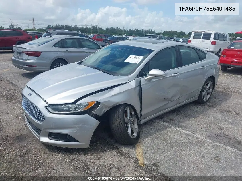 2014 Ford Fusion Se VIN: 1FA6P0H75E5401485 Lot: 40189676