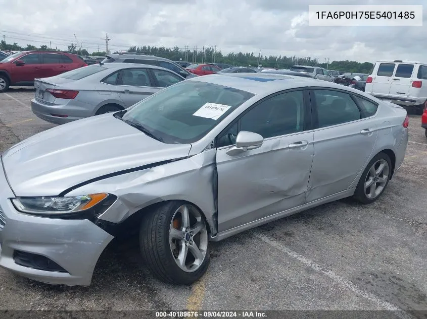 2014 Ford Fusion Se VIN: 1FA6P0H75E5401485 Lot: 40189676