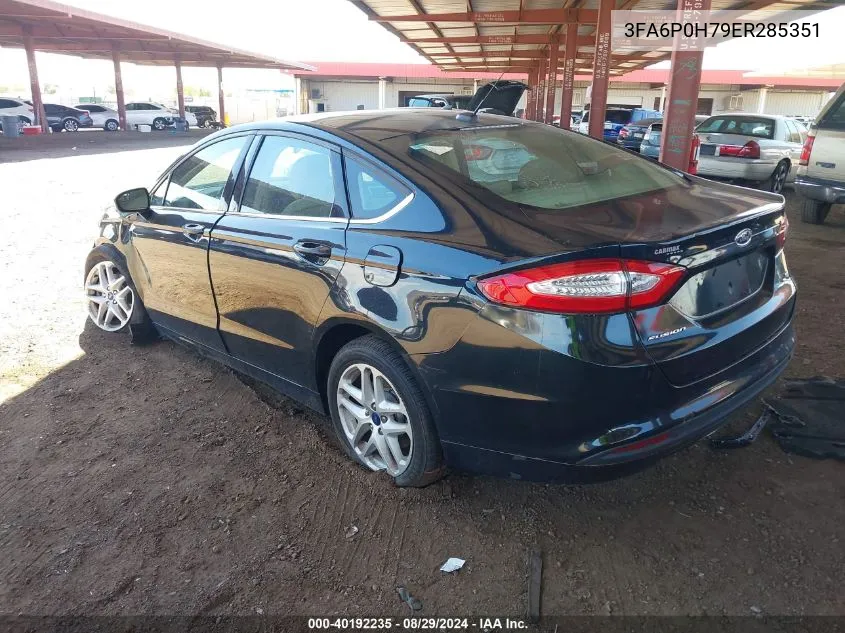 3FA6P0H79ER285351 2014 Ford Fusion Se