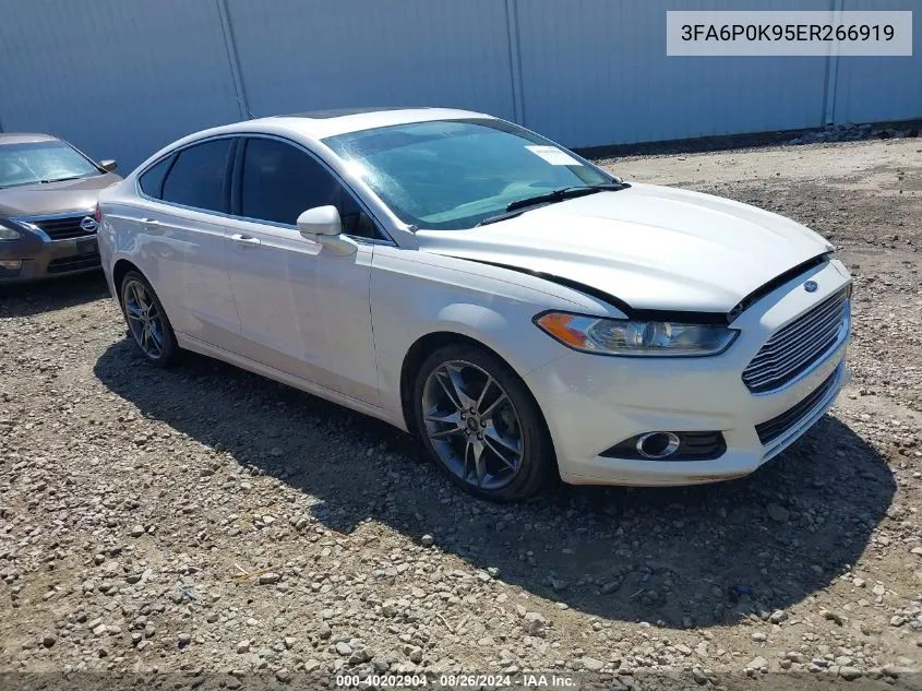 2014 Ford Fusion Titanium VIN: 3FA6P0K95ER266919 Lot: 40202904