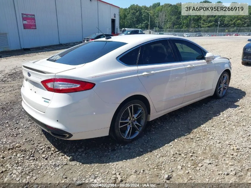 2014 Ford Fusion Titanium VIN: 3FA6P0K95ER266919 Lot: 40202904