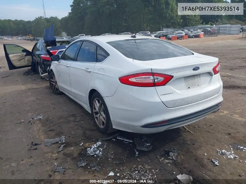 2014 Ford Fusion Se VIN: 1FA6P0H7XE5393514 Lot: 40224437