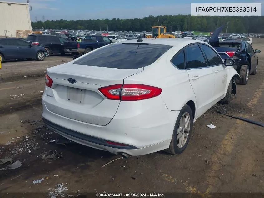 2014 Ford Fusion Se VIN: 1FA6P0H7XE5393514 Lot: 40224437