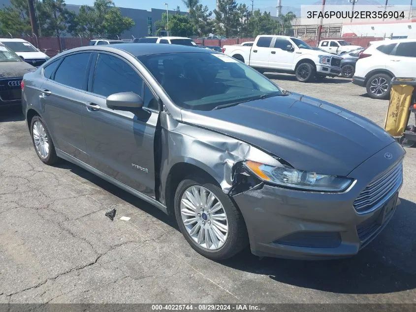 2014 Ford Fusion Hybrid S VIN: 3FA6P0UU2ER356904 Lot: 40225744