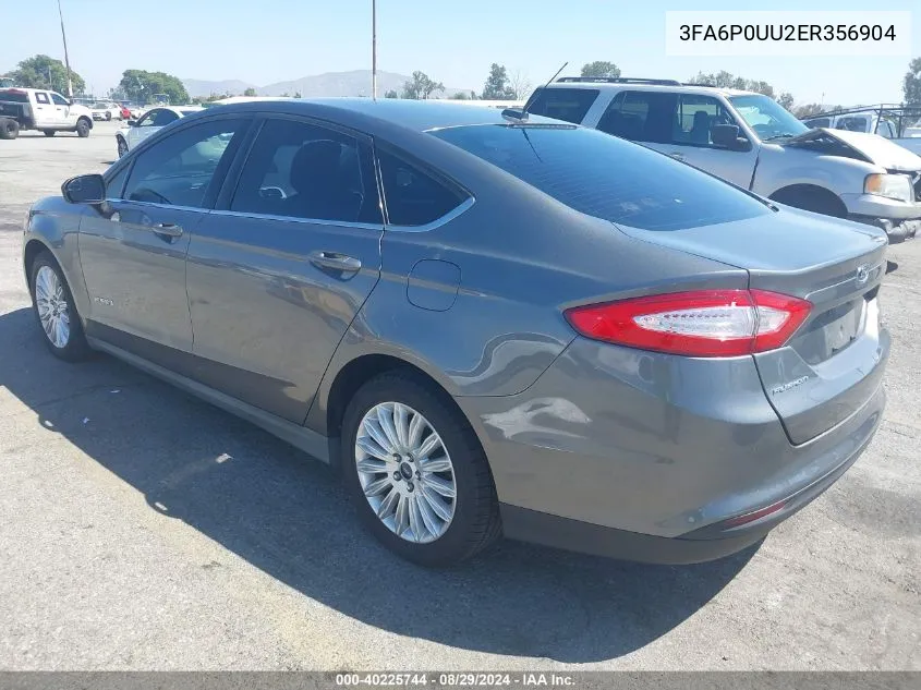 3FA6P0UU2ER356904 2014 Ford Fusion Hybrid S