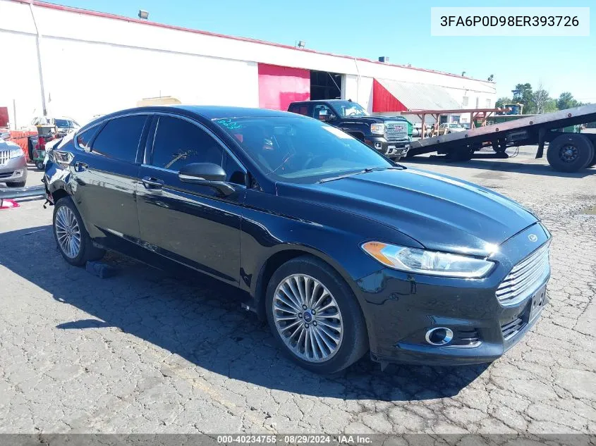 2014 Ford Fusion Titanium VIN: 3FA6P0D98ER393726 Lot: 40234755