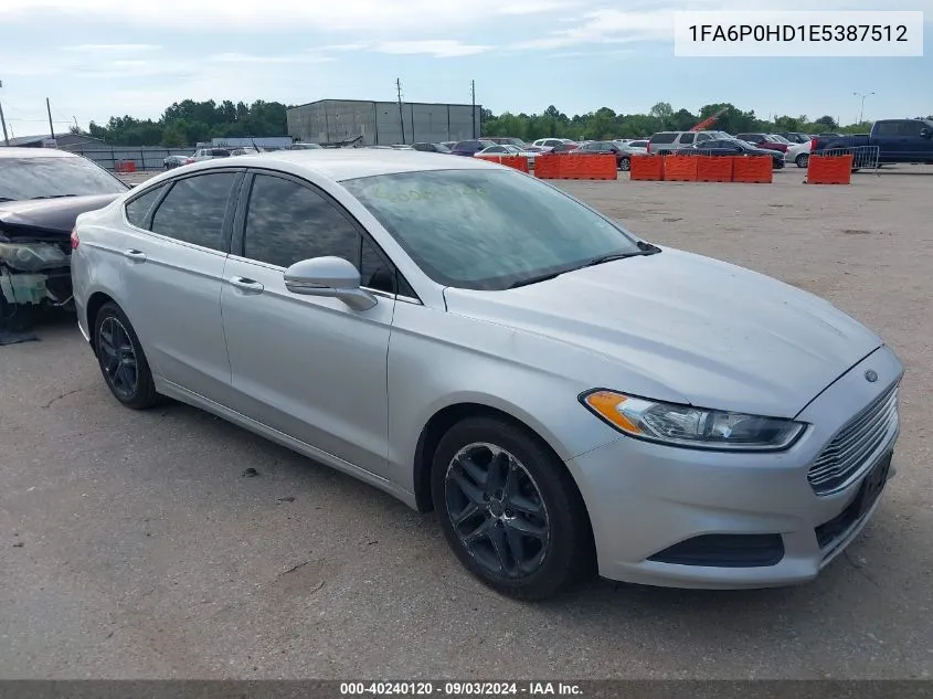 2014 Ford Fusion Se VIN: 1FA6P0HD1E5387512 Lot: 40240120