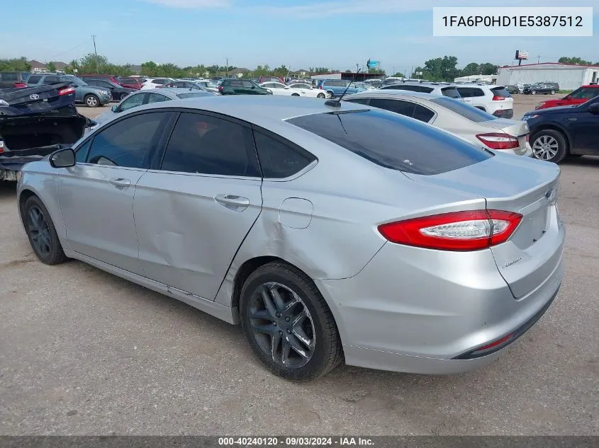 1FA6P0HD1E5387512 2014 Ford Fusion Se