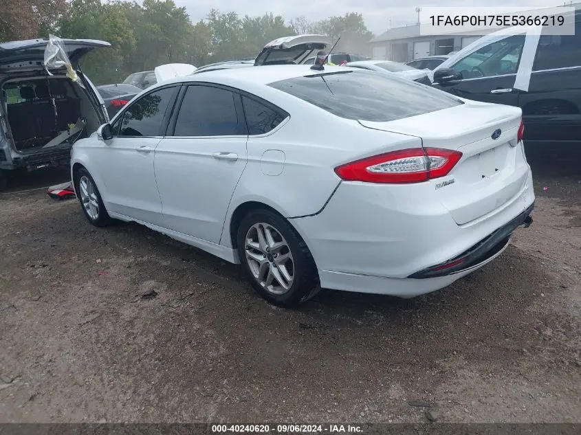 2014 Ford Fusion Se VIN: 1FA6P0H75E5366219 Lot: 40240620