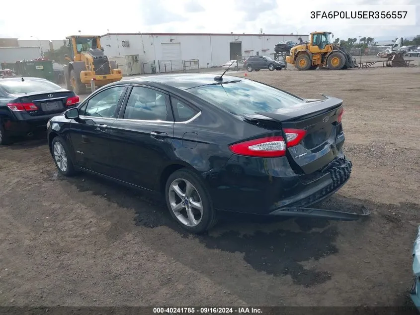 3FA6P0LU5ER356557 2014 Ford Fusion Hybrid Se