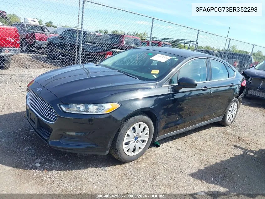 2014 Ford Fusion S VIN: 3FA6P0G73ER352298 Lot: 40242936