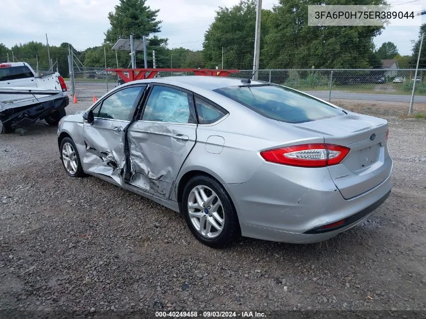 2014 Ford Fusion Se VIN: 3FA6P0H75ER389044 Lot: 40249458