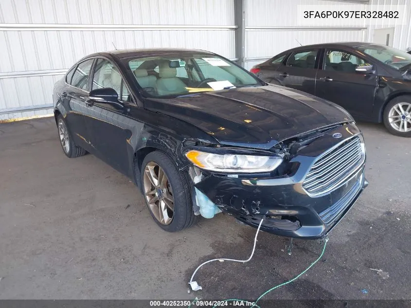 2014 Ford Fusion Titanium VIN: 3FA6P0K97ER328482 Lot: 40252350