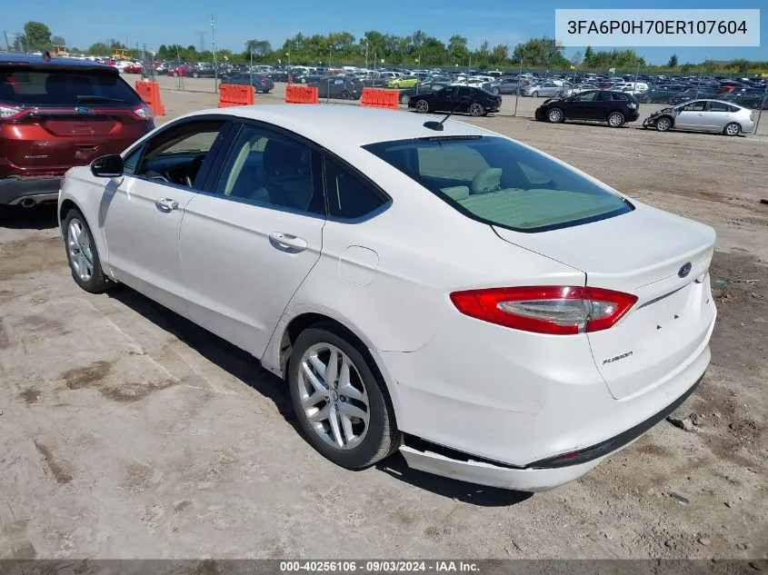 3FA6P0H70ER107604 2014 Ford Fusion Se