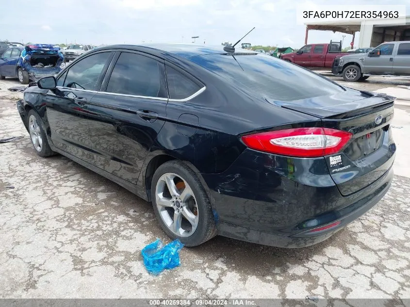 3FA6P0H72ER354963 2014 Ford Fusion Se