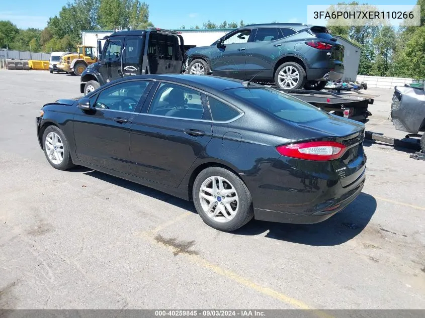 2014 Ford Fusion Se VIN: 3FA6P0H7XER110266 Lot: 40259845