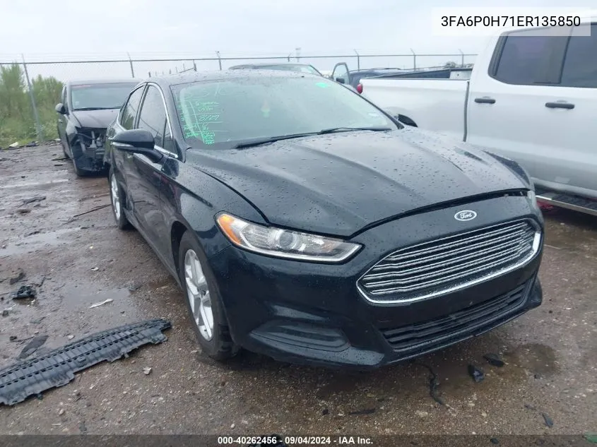 3FA6P0H71ER135850 2014 Ford Fusion Se