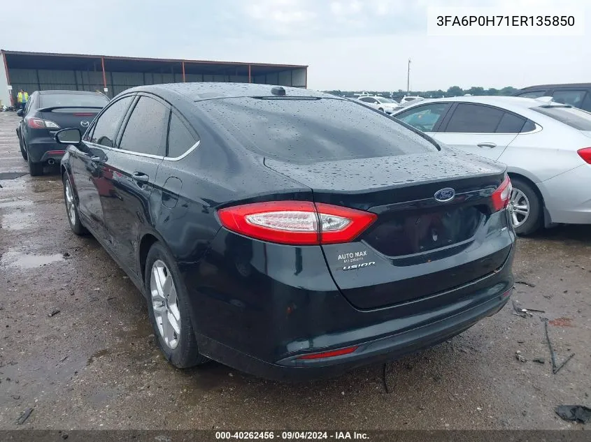 3FA6P0H71ER135850 2014 Ford Fusion Se