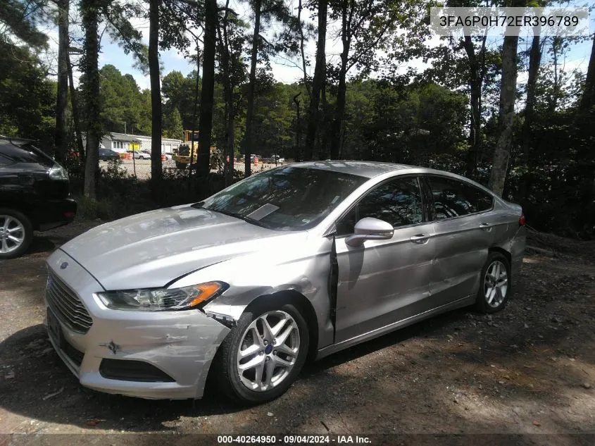 2014 Ford Fusion Se VIN: 3FA6P0H72ER396789 Lot: 40264950