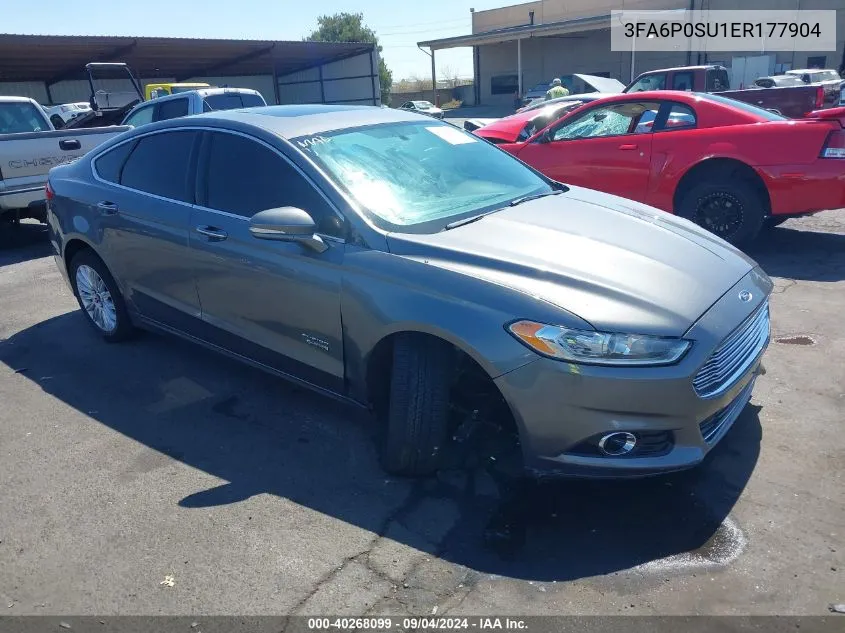 2014 Ford Fusion Energi Titanium VIN: 3FA6P0SU1ER177904 Lot: 40268099