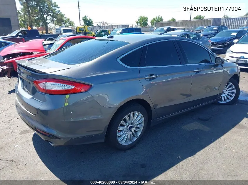 2014 Ford Fusion Energi Titanium VIN: 3FA6P0SU1ER177904 Lot: 40268099